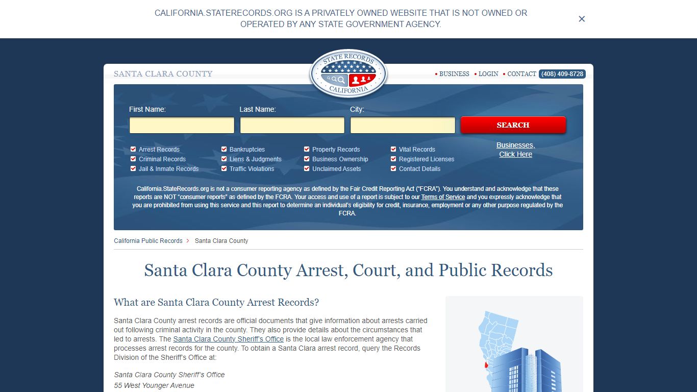 Santa Clara County Arrest, Court, and Public Records